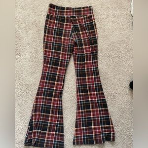Flare Plaid pants